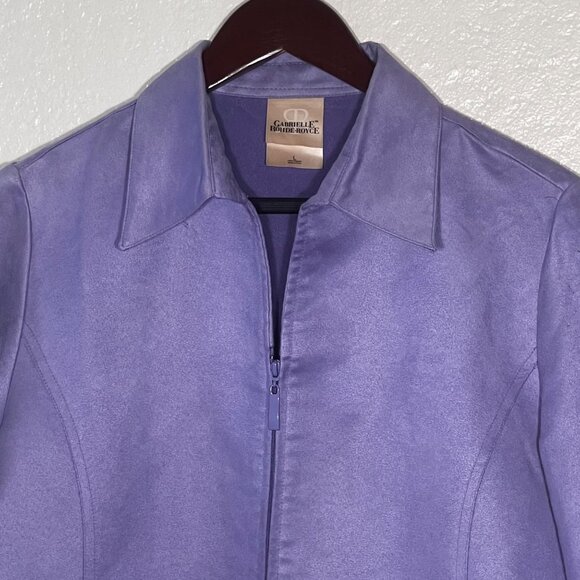 Gabrielle Rohde-Royce Womens Lavender Zip-Up Jacket Size L Lightweight Soft Fini - Picture 1 of 15